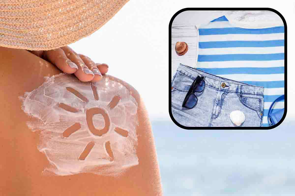 Smacchiare i vestiti dalla crema solare