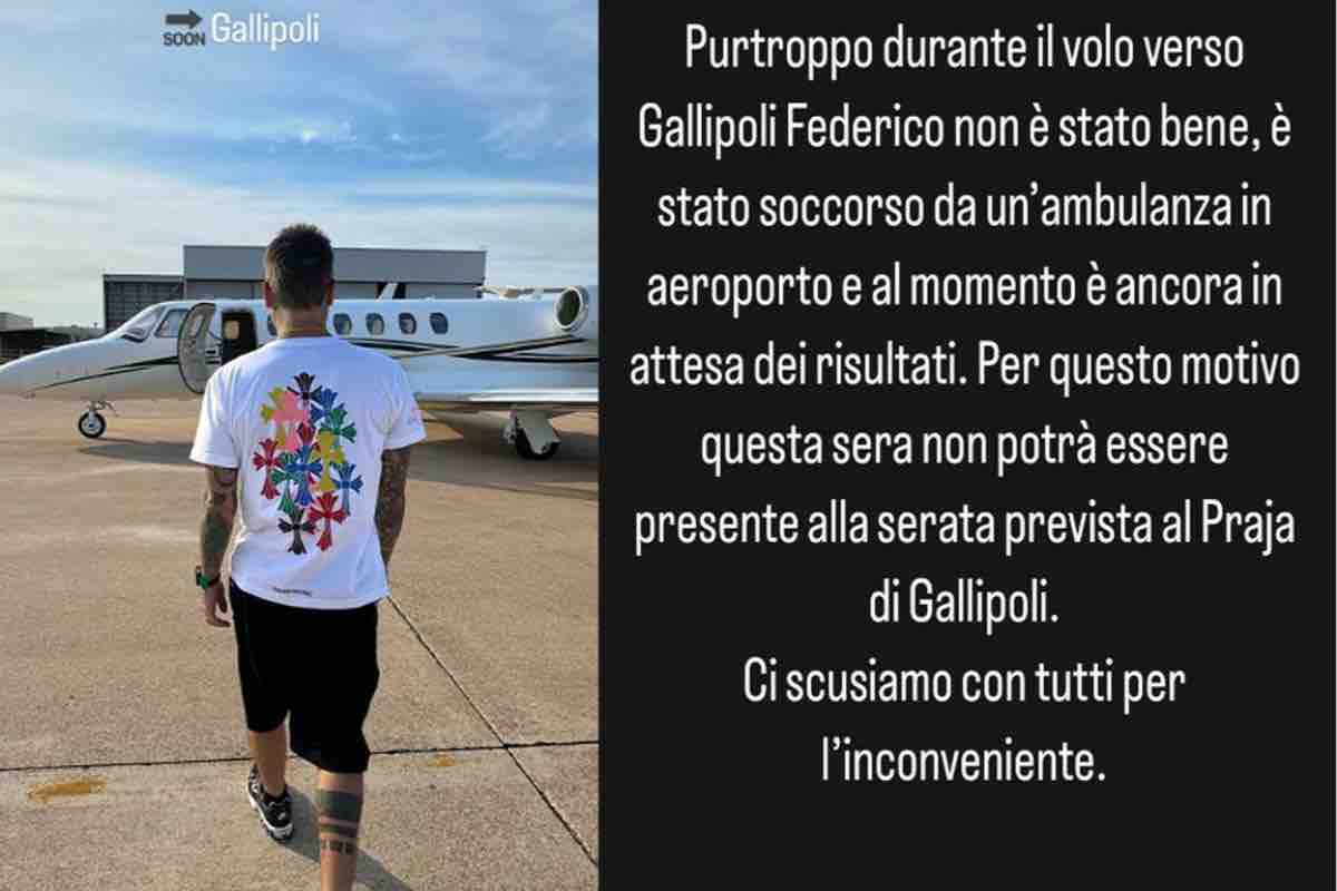 Fedez la verità dopo il malore in Puglia