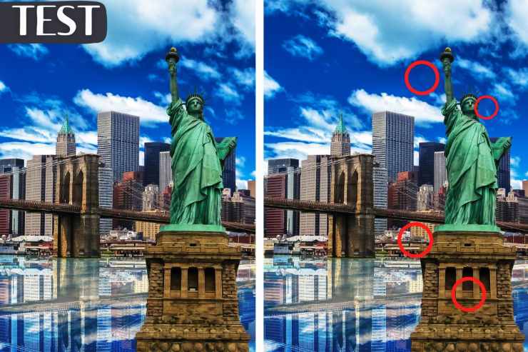 New York, New York, trovate le differenze tra le due immagini: sono quattro 